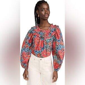 Ulla Johnson Olga Blouse 4 perfect condition smoke pet free